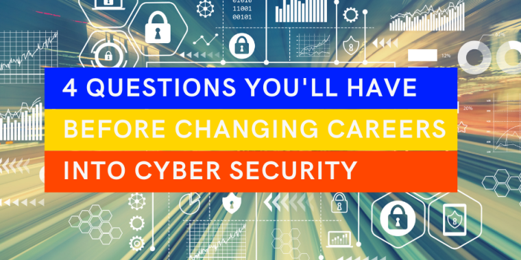 Opaque graphics of padlocks, graphs, hexagonal shapes and cogs set against blue, yellow and red tiles with blog title over the top