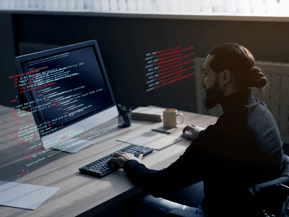 software engineer coding and develop program