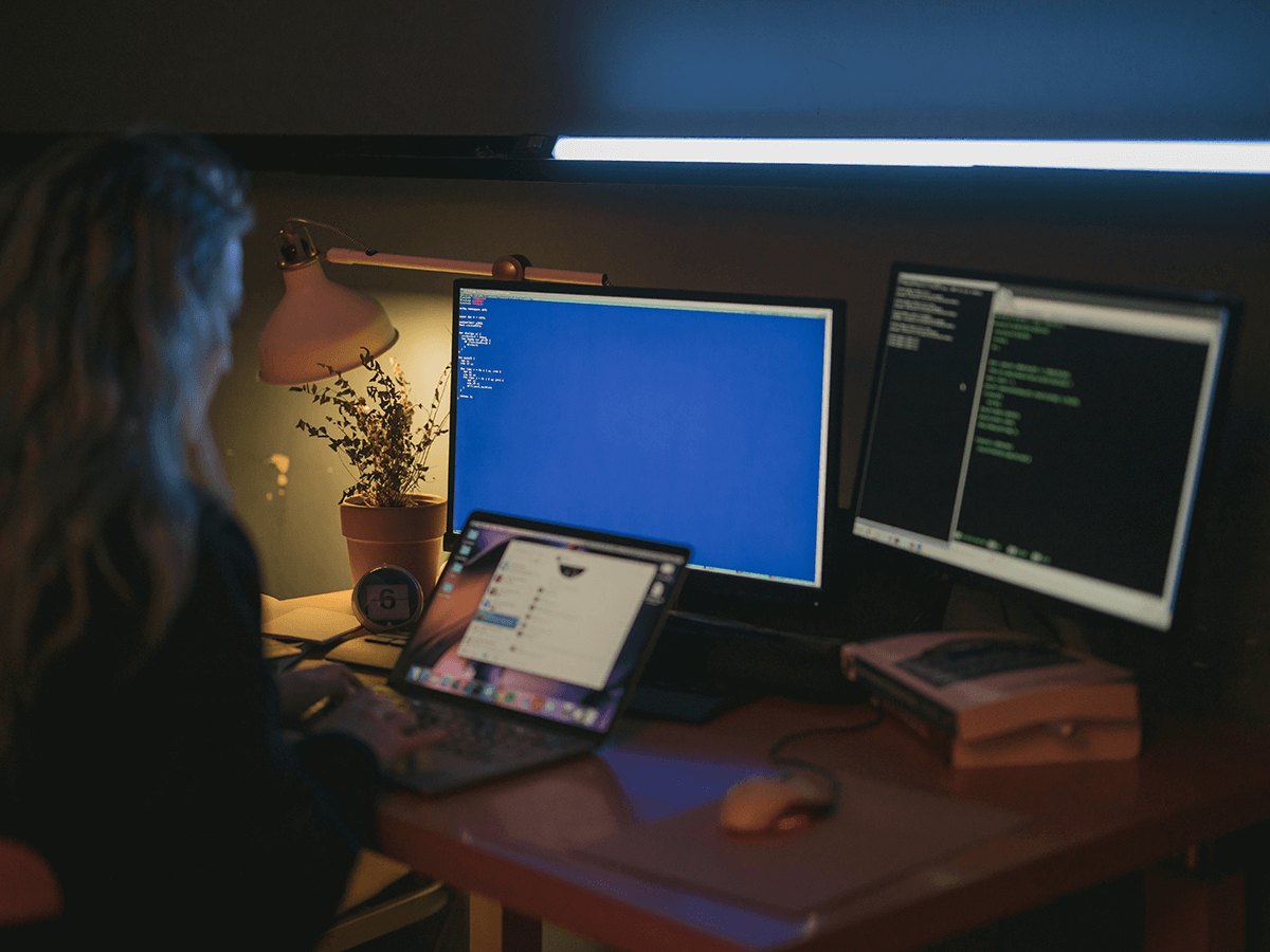 Hacker using shimming in cyber security 