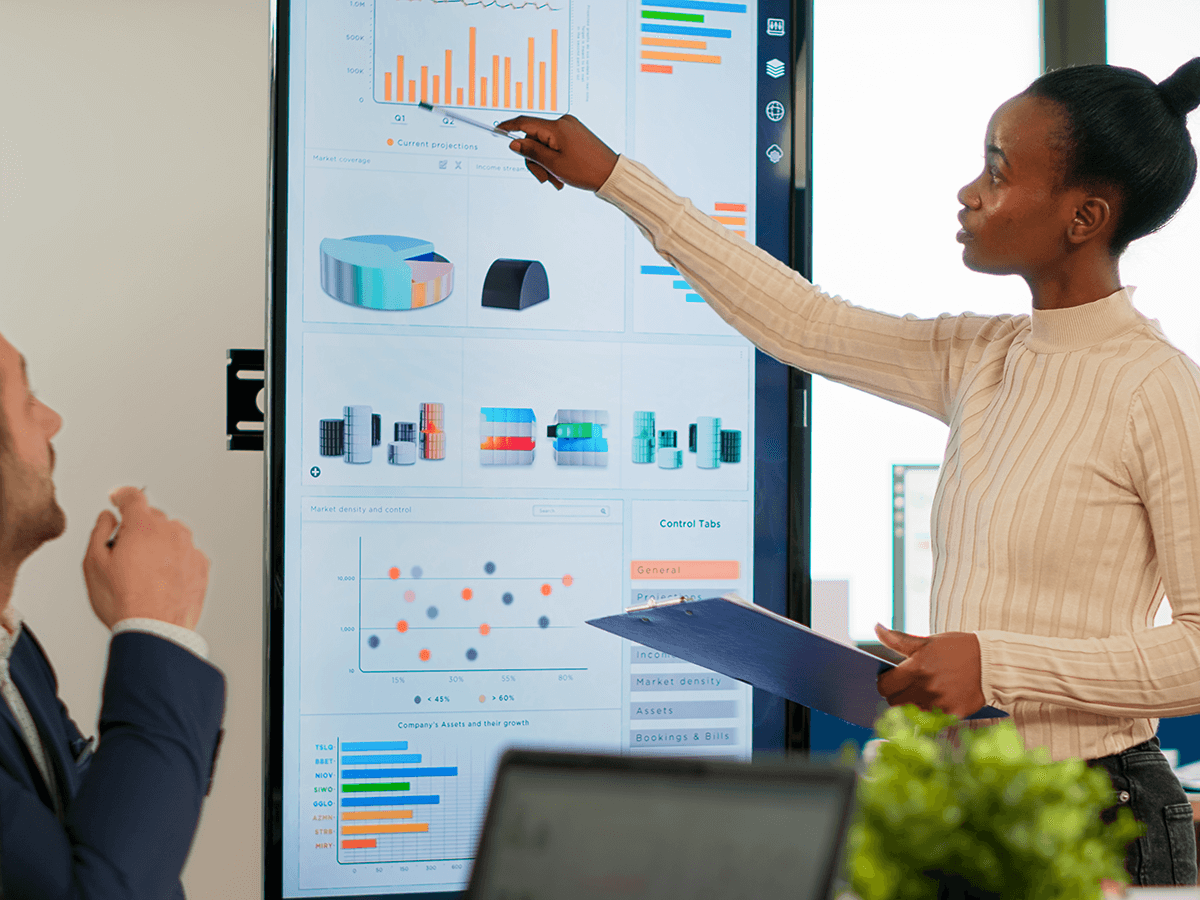 Software developers with a process of creating of software engineering roadmap.